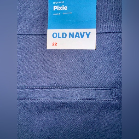 Old Navy High Rise Pixie Straight Ankle Pants NAVY Blue Womens Size 22 NWT - Picture 4 of 5